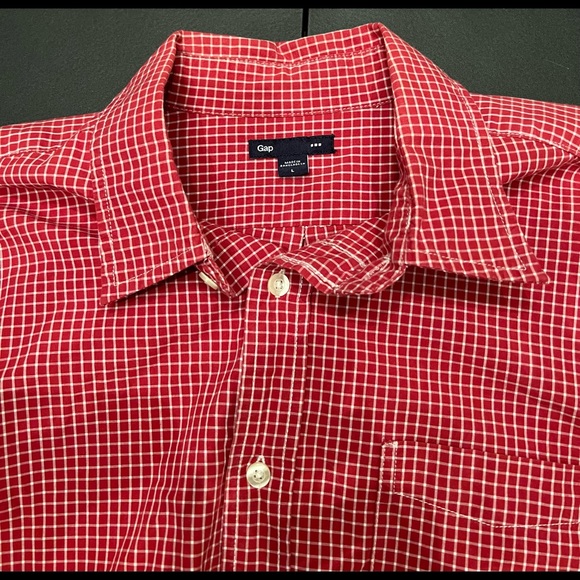 Gap Xl red plaid dress shirt - Picture 2 of 2